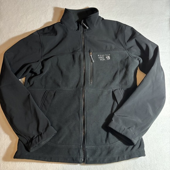 Mountain Hardwear Jacket Mens Medium Softshell Fleece OM6924 Outdoor Full Zip - Picture 1 of 8